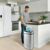 Innovaze 18 Gal./68 Liter Stainless Steel Oval Motion Sensor Trash Can for Home, Laundromat, Stores & Hospital - 3 of 4