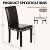 Yaheetech Set of 2 Faux Leather Armless High Back Dining Room Chairs with Rubberwood Legs - 3 of 4