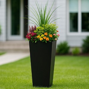 Kozyard Metal Rectangular Planter Box Steel Long Box Planter Powder Coated Steel with Partition Panel for Trees Plants Flowers - 1 of 4