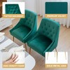 DYHOME Modern Dining Chairs Set of 4, Mid Century Dining Chairs with 5.12” Cushions, Velvet Upholstered Dining Chairs with Back Pull Rod - 4 of 4