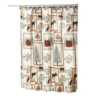 Details about   Shower Curtain Retro Rustic Lodge Bear Moose Deer Polyester Quick Dry Bath Decor 
