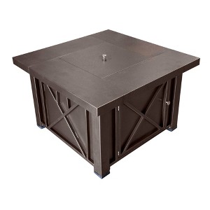 Outdoor Fire Pit - Hammered Bronze - AZ Patio Heaters: 40,000 BTU, CSA Approved, Includes Cover - 1 of 3
