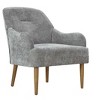 CAVINAS Chenille Accent Chair with Mid-Height Backrest and Wood Legs,Modern Upholstered Living Room Chairs,Reading Chairs for Living Room - 4 of 4