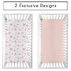 Sweet Jojo Designs Girl Fitted Crib Sheets Set Butterfly Blush Pink and Purple 2pc - 2 of 4