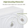 Kumasinova 4-Door Sideboard Cabinet, Retro Storage Cabinet with Circular Groove Design Round Metal Door Handle, Buffet Cabinet for Entrance - 3 of 4