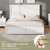 AMERLIFE Solid Wood Storage Mid-Century Bed Frame with 50" Headboard, 2 Drawers, No Box Spring Needed, Noise-Free - 3 of 4