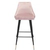 Zuo Modern – Piccolo Barstool, Pink Velvet, Modern Counter and Bar Seating, 40.6"H - 4 of 4