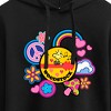 Women's - Peanuts - Woodstock Peace And Love Flair Cropped Graphic Hoodie - 2 of 4