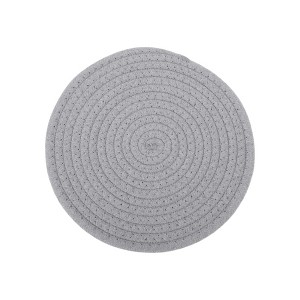 Unique Bargains Trivet Round Rope Woven Mat Cotton Non-woven Fabric 7.87"x7.87"x0.31" - 1 of 3