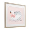 Stupell Industries White Swan with Pink Ribbon Framed Print Under Glass Art - 2 of 4