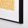 Little Dean Yellow mustard boho stripe Metal Framed Art Print - Deny Desings - 3 of 3