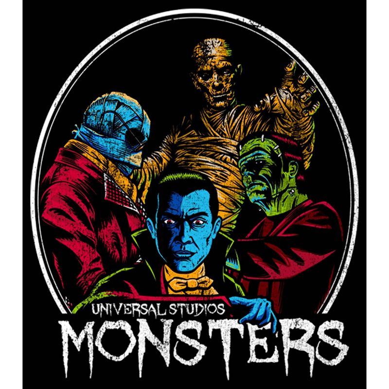 Men's Universal Monsters In Circle Frame T-Shirt, 2 of 6