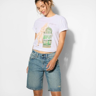 Women's Moroney Lucky Short Sleeve Graphic T-Shirt - White XS