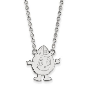 Black Bow Jewelry 10k White Gold Syracuse Oranges NCAA Necklace 18 Inch - 1 of 4