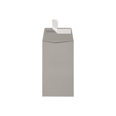 JAM Paper Self Seal #5 1/2 Coin Envelopes 3 1/8" x 5 1/2" Pastel Gray 50/Pack (512CO-28GK-50)