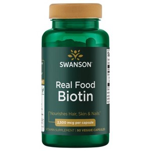 Swanson Real Food Biotin 2,500 mcg 90 Veg Caps. - 1 of 1