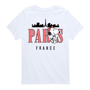 Boys' - Peanuts - Belle Paris France Short Sleeve Graphic T-Shirt - 1 of 4