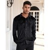 Coolmee Men's Velvet Shirts Long Sleeve Button Up Shirt Wedding Party Prom Shirt - 3 of 4