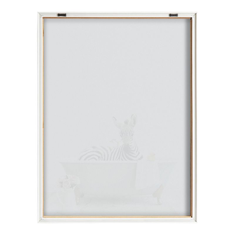 18&#34; x 24&#34; Blake Zebra Cottage Bathroom Framed Printed Glass by Amy Peterson Art Studio Natural - Kate &#38; Laurel All Things Decor, 5 of 7