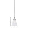 Toltec Lighting Any 1 - Light Pendant in  Brushed Nickel with 5.5" Fluted Italian Ice Shade - 2 of 2