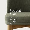 9-Piece Oval Dining Table Set, 79'' Pedestal Table with 8 Upholstered Linen Fabric Chairs, Modern Dining Room Furniture for 8-Maison Boucle - 4 of 4