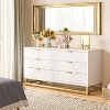 Dresser for Bedroom 6 Drawer Dresser w/ Metal Legs Wood Dressers Chest Organizer - 3 of 4