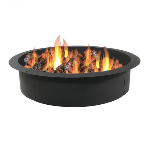 36 Wood Burning Fire Pit Ring Liner Round Sunnydaze Decor
