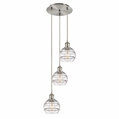 Rochester - 3 Light Cord Hung Multi Pendant In Industrial Style-24.38 Inches Tall and 12.38 Inches Wide