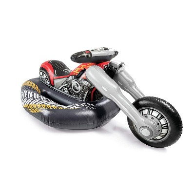 Intex 57534EP Cruiser Motorcycle Inflatable Ride-On Pool Float Toy with Handles for Kids Ages 3+