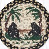 Earth Rugs Gorilla Silhouettes Printed Round Jute Trivet – 10" Wildlife-Inspired Heat-Resistant Eco-Friendly Braided Table Accent - 3 of 3