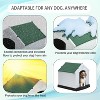 FDW 28/32/39 Inch Spacious Plastic Dog House Dog Kennel with Ventilated Roof Removable Tray - 3 of 4