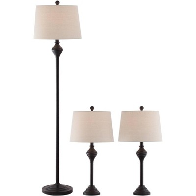 Ivy Traditional Table Floor Lamps Set, Table And Standing Lamp Set