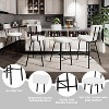 2PCS Bar Stool Chairs, Modern Upholstered Counter Height Barstools with Round Seat, Armless Bar Chair with Back, Footrest and Metal Legs - 4 of 4