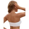 INSPIRE CHIC Women's Mesh Front Closure Push Up Wirefree Bandeau Strapless Breathable Tube Bras - 2 of 4