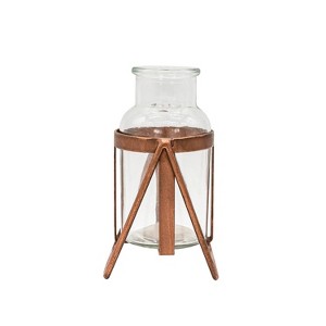 Rust Metal Frame with Glass Bud Vase by Foreside Home & Garden - 1 of 4
