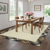Modern Checkered Bordered Area Rug Machine Washable Rug Low Pile Throw Carpet Non Slip Non Shedding Floor Cover - 3 of 4