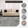 Acekool Abstract Area Rug, Washable Non-Slip Low Pile Carpet for Living Room Bedroom Kitchen, Soft Modern Distressed Accent Rug - 3 of 4