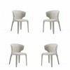 Set of 4 Conrad Modern Woven Tweed Dining Chairs - Manhattan Comfort - 2 of 4