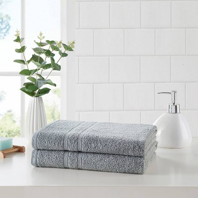 Light Gray 100% Cotton Quick Dry Bath Towel Set