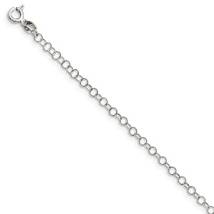 Black Bow Jewelry 3.5mm, Sterling Silver Fancy Solid Cable Link Chain Bracelet, 7 Inch - 1 of 3