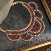 SOHI Women's Ruby Red The Corona Statement Necklace - 3 of 4