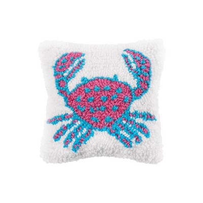 C&F Home 8" x 8" Crab Hooked Petite Throw Pillow