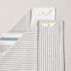 2ct Plaid & Stripe Kitchen Towels Blue/Gray/Cream - Hearth & Hand™ with Magnolia: Cotton-Linen Blend, OEKO-TEX Certified - 3 of 3