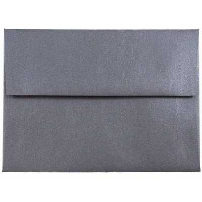 JAM Paper A6 Metallic Invitation Envelopes 4.75x6.5 Stardream Anthracite BK GCST656I