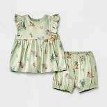 Baby Girls' Winnie the Pooh Top and Bottom Set - Green