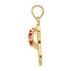 Black Bow Jewelry 14k Yellow Gold January Cubic Zirconia Birthstone Flip Flop Pendant - 2 of 4
