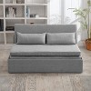Mjkone Queen Size Pull Out Sofa Bed, 2-in-1 Modern Pull Out Linen Sleeper Sofa Couch - 3 of 4