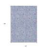 Sky Blue And Purple Floral Washable Indoor Outdoor Area Rug - 3 of 4