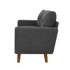 Zeus & Ruta 67.7'' Mid-Century Modern Tufted Loveseat Sofa with Wood Legs – Upholstered Fabric - 4 of 4