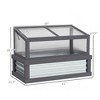 Raised Garden Flower Bed Kit with Lean-to Greenhouseen Cold Frame Planter, 41" x 22.5" x 28.25" - 3 of 4